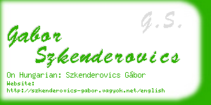 gabor szkenderovics business card